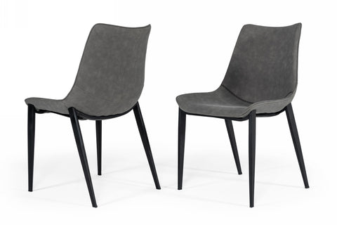 Modrest Frasier Modern Grey Eco Leather Dining Chair (Set of 2 ) By VIG Furniture