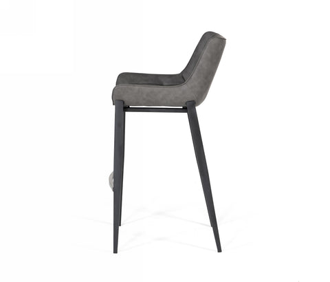 Modrest Robert Modern Grey Eco Leather Bar Stool Model VGHR5366-B