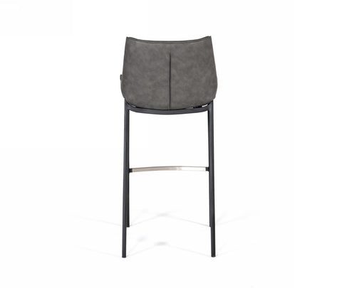 Modrest Robert Modern Grey Eco Leather Bar Stool Model VGHR5366-B