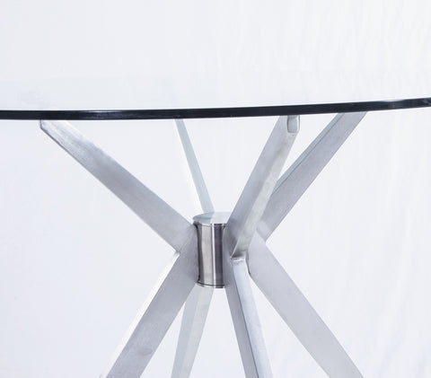 Modrest Dallas Modern Brushed Stainless Steel Dining Table Model VGHR7038-BSS