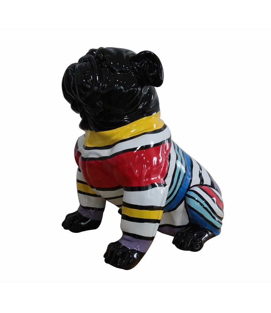 Modrest Modern Black & Colorful Sweater Pug Sculpture Model VGTHCH-0030