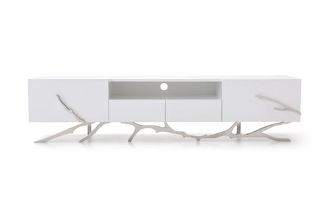 Modrest Legend 87" Wide Modern White Tv Stand Model VGVCTV8111-22