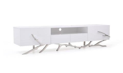 Modrest Legend 87" Wide Modern White Tv Stand Model VGVCTV8111-22