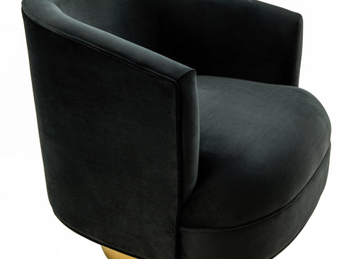 Divani Casa Basalt Modern Black Fabric Accent Chair Model VGRH-RHS-AC-222