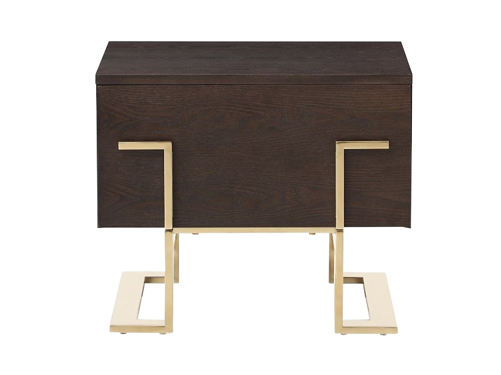 Modrest Moontide Modern Smoked Ash & Gold Nightstand Model VGVCJ1922-D