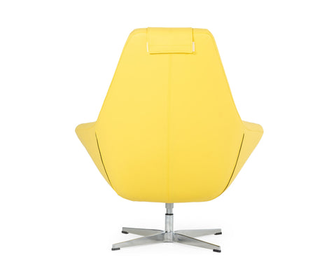 Modern Kenora Modern Yellow Eco Leather Accent Chair  Model VGBNEC-096