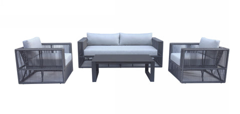 Divani Casa Whimsy Modern Outdoor Light Grey & Dark Grey Sofa Set By VIG Furniture