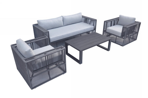 Divani Casa Whimsy Modern Outdoor Light Grey & Dark Grey Sofa Set By VIG Furniture