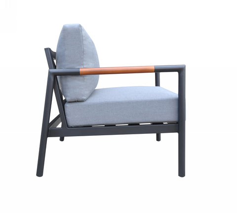 Divani Casa Kiowa Modern Outdoor Grey & Black Sofa Set By VIG Furniture