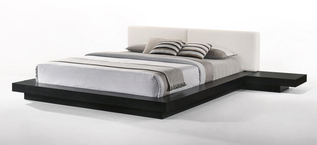 Modrest Tokyo Eastern King Contemporary Black And White Platform Bed Model VGMABR-90-BLK-WHT-EK