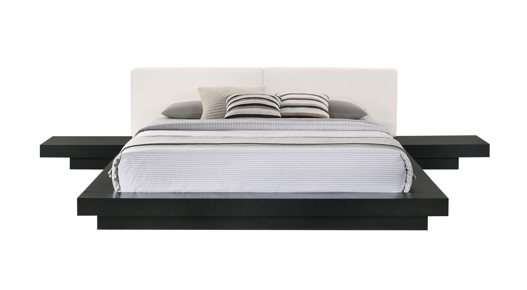 Modrest Tokyo Contemporary Black And White Platform Bed Model VGMABR-90-BLK-WHT