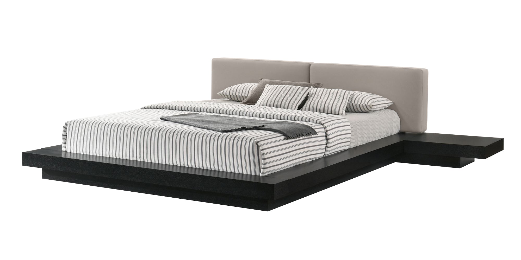 Modrest Tokyo Contemporary Black And Grey Platform Bed  Model VGMABR-90-BLK-GRAY