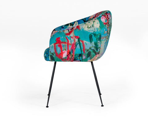 Modrest Roxann Contemporary Floral Velvet Dining Chair By VIG Furniture