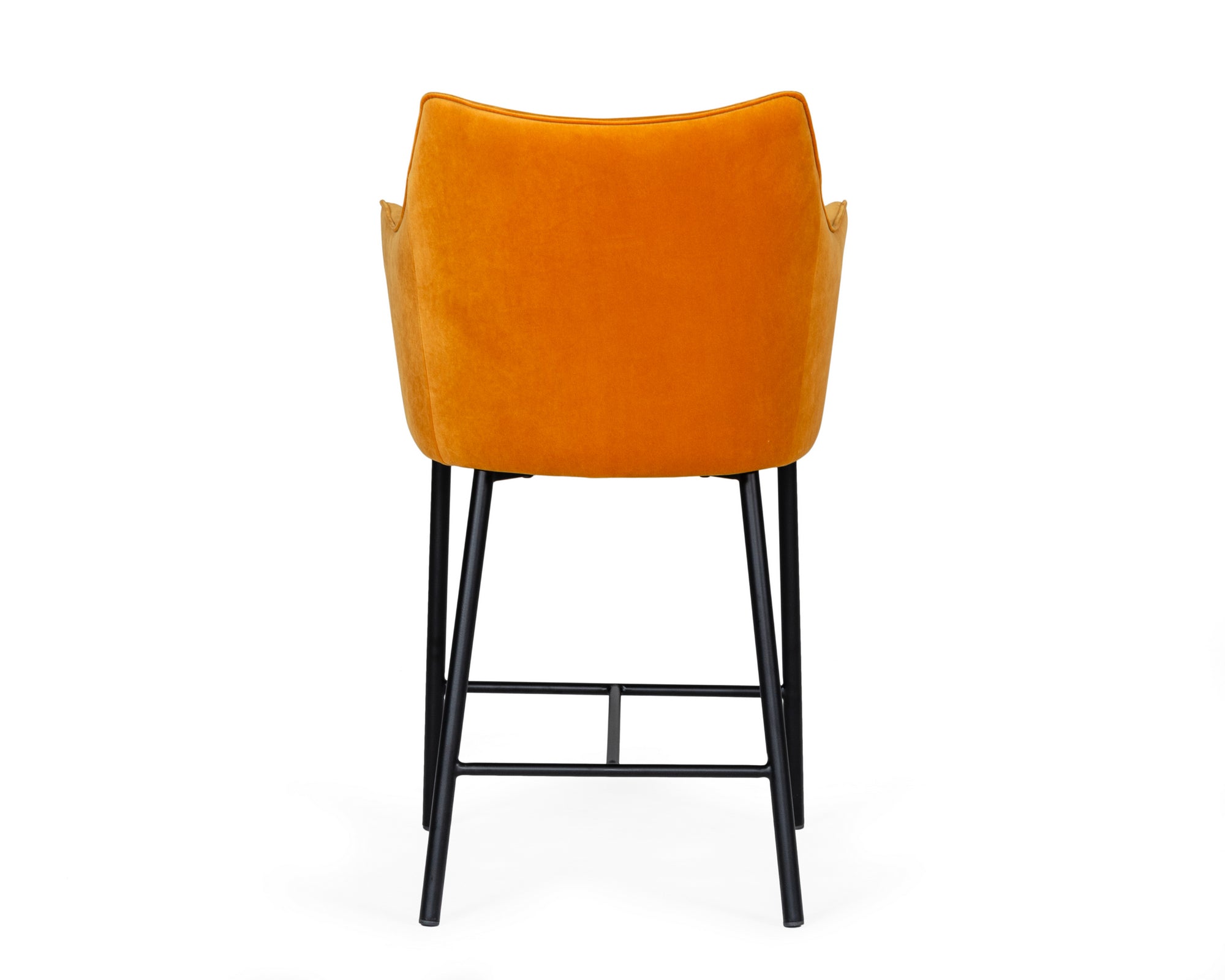 Modrest Exodus Modern Orange Velvet Counter Stool Model VGEUMC