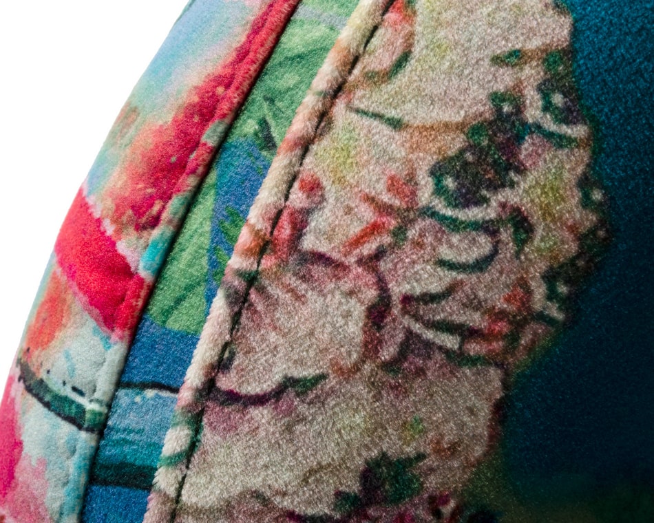 Modrest Falco Contemporary Floral Velvet And Gold Accent Chair Model VGEUMC-9581CH-A