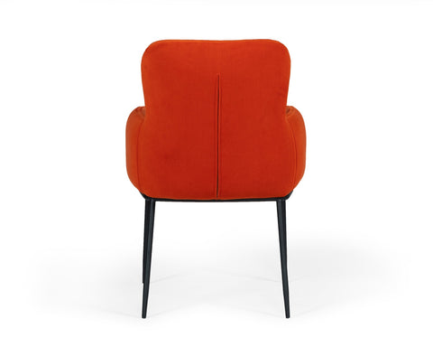 Modrest Frisco Mid Century Orange Velvet dining Chair By VIG Furniture