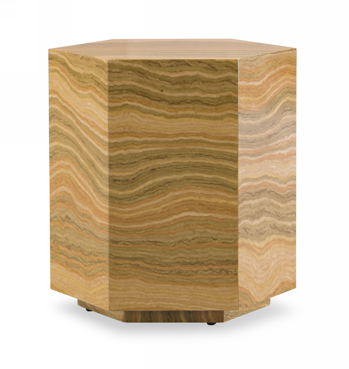 Modrest Lacuna Glam Amber And Gold Marble End Table Model VGODLZ-185E-H