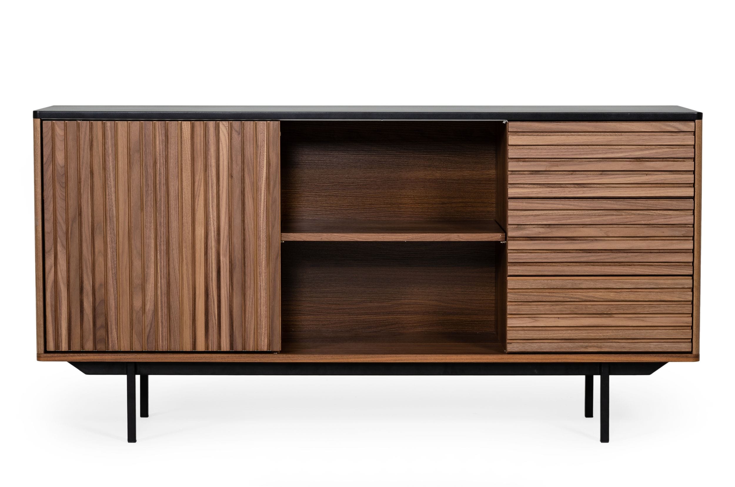 Modrest Maggie Modern Walnut And Grey Buffet Model VGDWJ9690