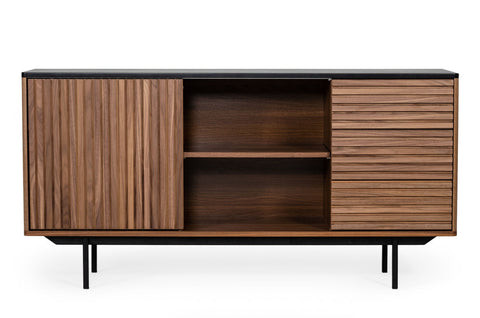 Modrest Maggie Modern Walnut And Grey Buffet Model VGDWJ9690