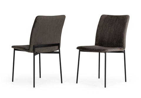 Modrest Maggie Modern Black and Brown Dining Chair (Set of 2) By VIG Furniture