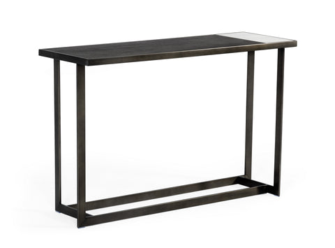 Modrest Fargo - Modern Ceramic & Grey Walnut Console Table