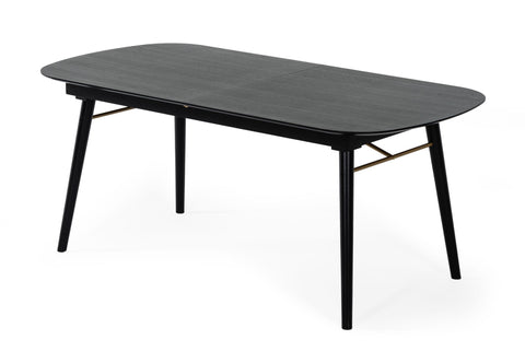 Modrest Addax - Modern Black Extendable Dining Table