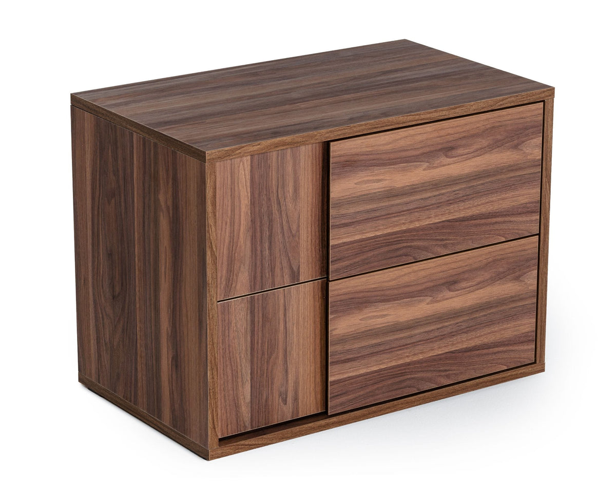 Nova Domus Asus Italian Modern Walnut Nightstand Model VGACASUS-NS-WAL