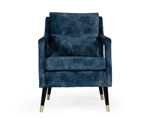 Divani Casa Doherty Mid Century Blue Accent Chair Model VGHK-F4008-20