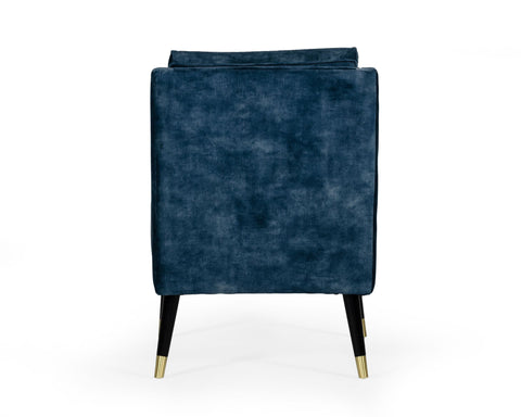 Divani Casa Doherty Mid Century Blue Accent Chair Model VGHK-F4008-20