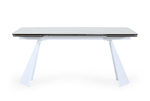 Modrest Encanto Modern White Ceramic Dining Table Model VGNS8762-DT