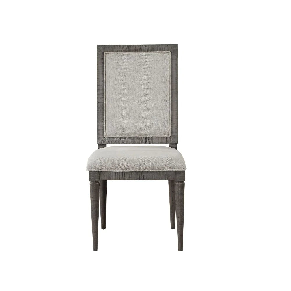 Artesia Fabric & Salvaged Natural Side Chair Model 77092 By ACME Furniture