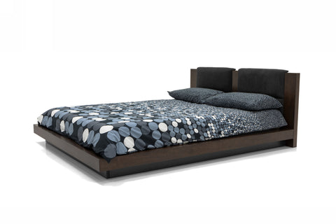 Nova Domus Fantasia Contemporary Dark Walnut And Dark Grey Bed Model VGWDHL-W01-01-BED