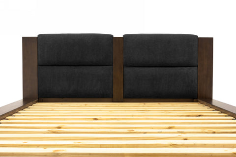 Nova Domus Fantasia Contemporary Dark Walnut And Dark Grey Bed Model VGWDHL-W01-01-BED