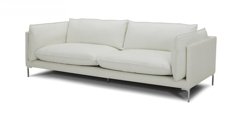 Divani Casa Harvest Modern White Full Leather Sofa Model VGKKKF2627-L2927-SOFA