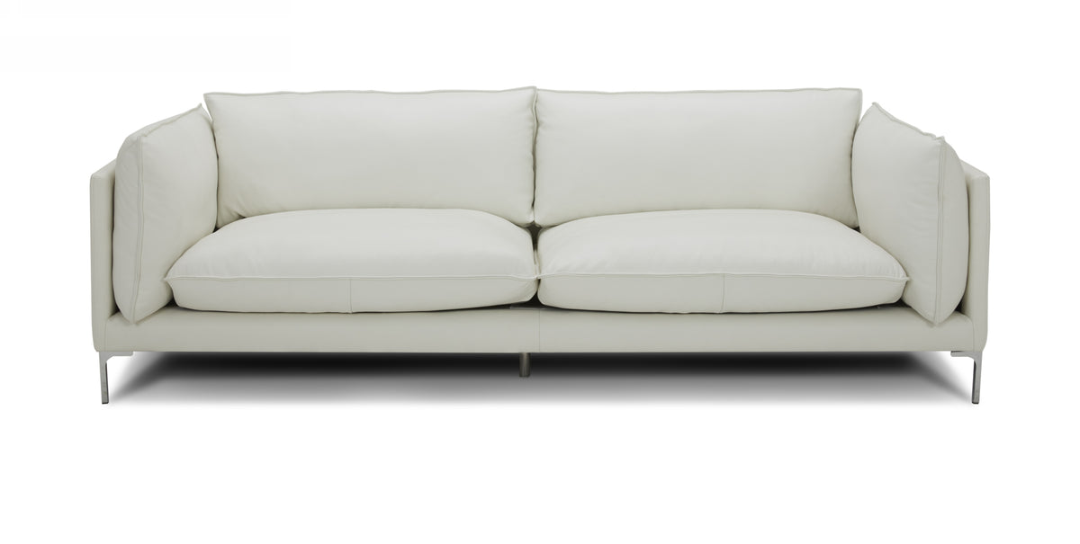 Divani Casa Harvest Modern White Full Leather Sofa Model VGKKKF2627-L2927-SOFA