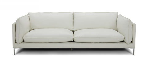 Divani Casa Harvest Modern White Full Leather Sofa Model VGKKKF2627-L2927-SOFA