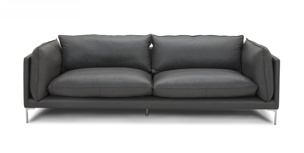 Divani Casa Harvest Modern Grey Full Leather Sofa Model VGKKKF2627-L2925-SOFA