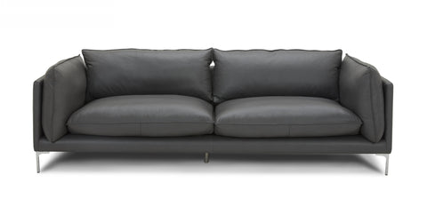Divani Casa Harvest Modern Grey Full Leather Sofa Set Model VGKKKF2627-L2925-SET