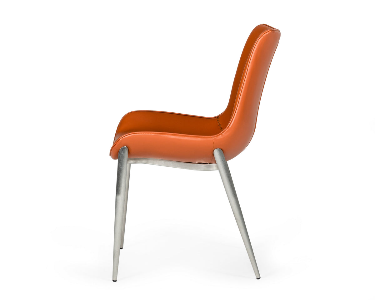 Modrest Holt Modern Cognac Eco Leather Dining Chair (Set Of 2) Model VGHR3562