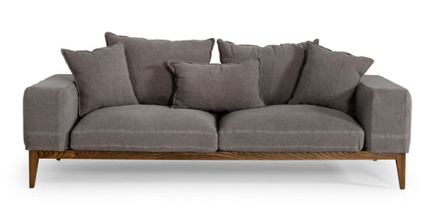 Divani Casa Corina Modern Grey Fabric Sofa Model VGUIMY694