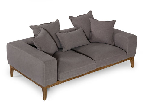Divani Casa Corina Modern Grey Linen Loveseat Model VGUIMY694-L