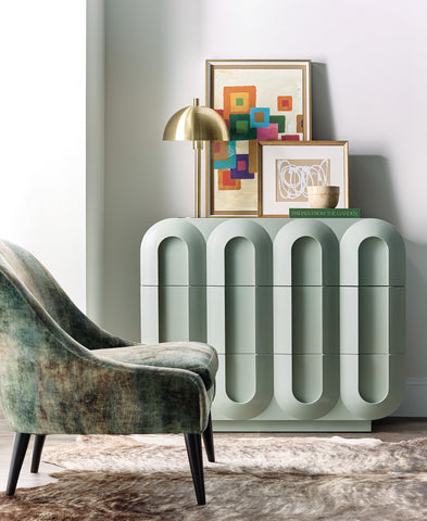 Hooker Furniture Living Room Commerce and Market Groove Three-Drawer Chest