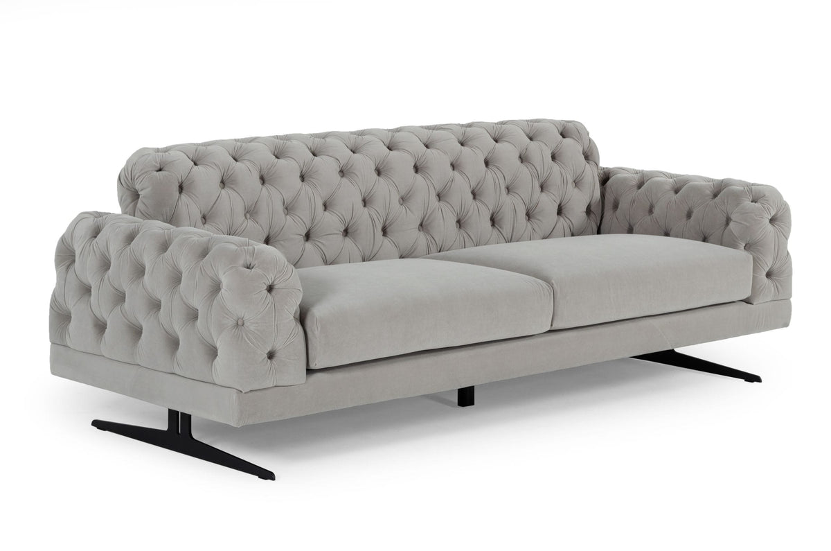 Divani Casa Sepulveda Modern Grey Fabric Sofa Model VGUIMY488
