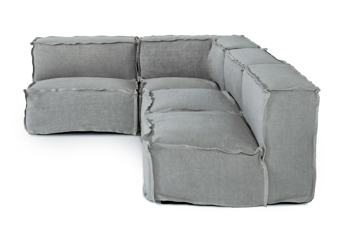 Divani Casa Navstar Contemporary Grey Fabric Modular Sectional Sofa Model VGUIMY768