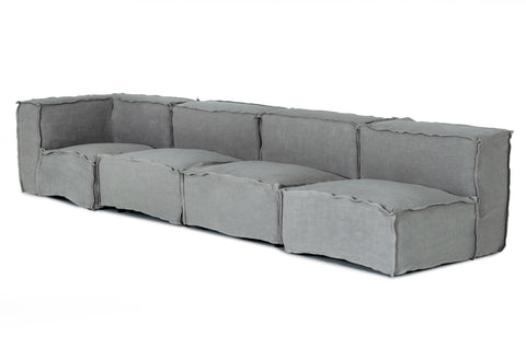 Divani Casa Navstar Contemporary Grey Fabric Modular Sectional Sofa Model VGUIMY768