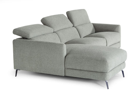Divani Casa Lupita Modern Grey Fabric Left Facing Sectional Sofa Model VGKMKM.5000-LF