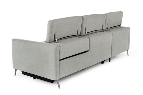 Divani Casa Lupita Modern Grey Fabric Left Facing Sectional Sofa Model VGKMKM.5000-LF