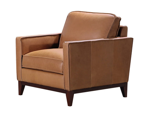 Divani Casa Naylor Modern Brown Italian Leather Split Chair Model VGCA6394-BRN-CH