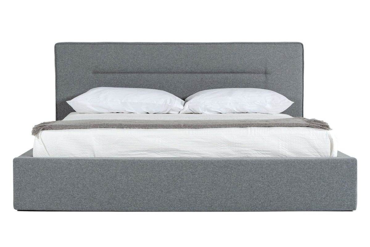 Nova Domus Juliana Eastern King Italian Modern Dark Grey Upholstered Bed Model VGACJULIANA-BED-EK