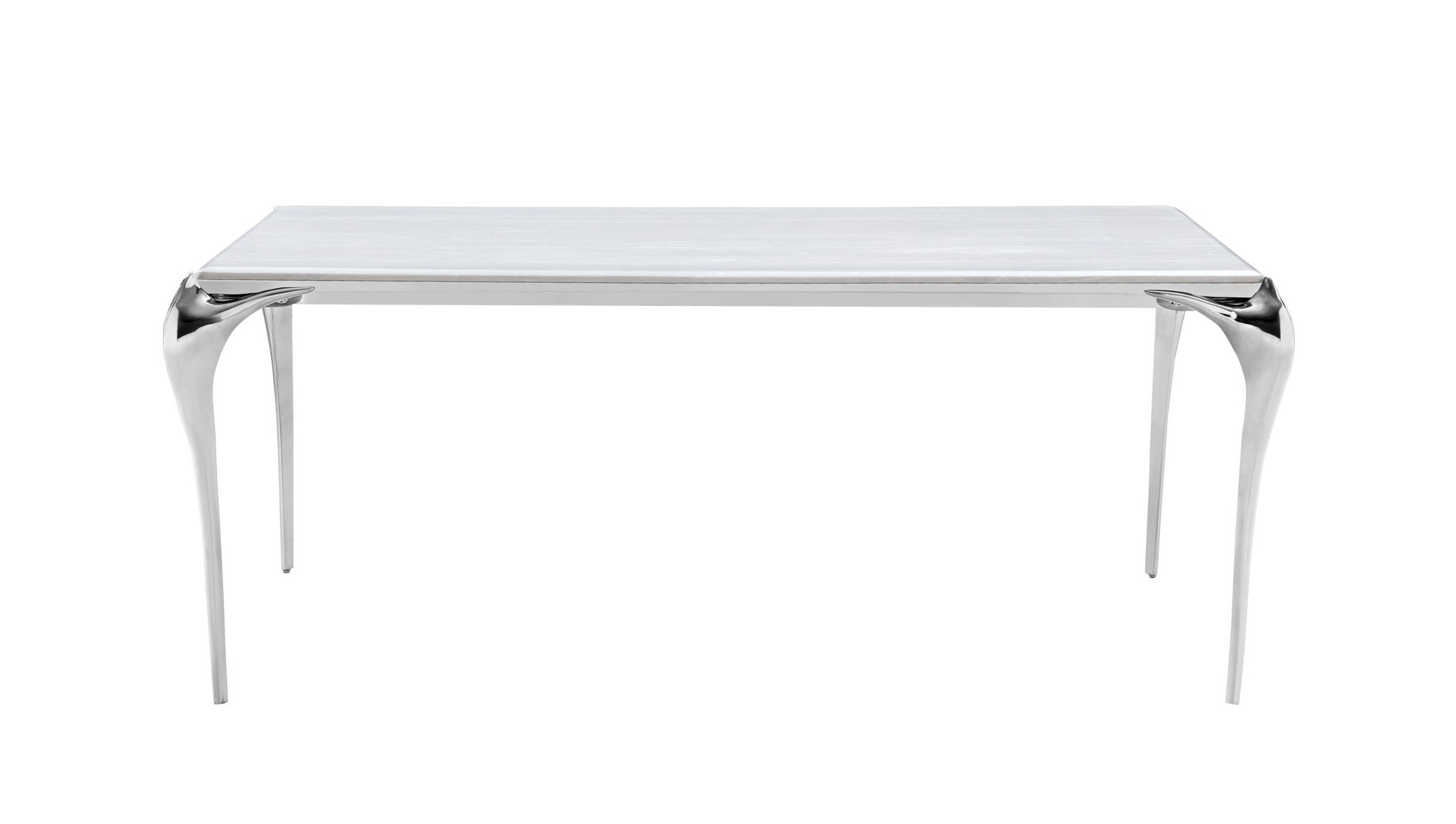 Modrest Vince Modern Faux Marble & Stainless Steel Dining Table Model VGZAT107-DT-1